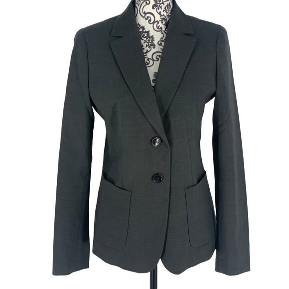 MaxMara Weekend Wool Blend 2 Button Blaze Gray USA Size 10 - Picture 14 of 14